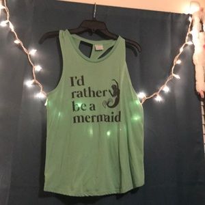 Mermaid Criss-Cross Back Muscle Tank